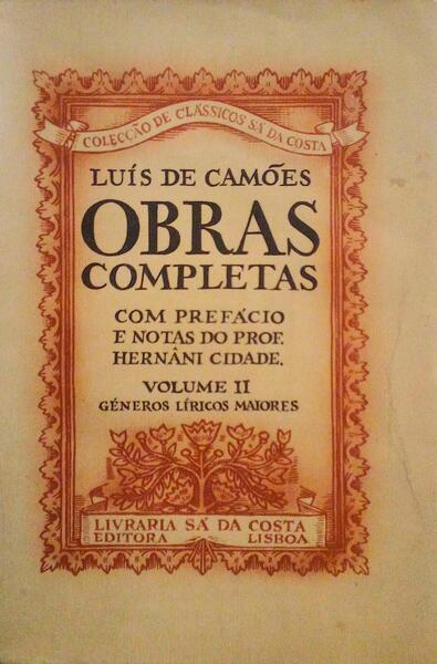 OBRAS COMPLETAS, VOLUME II. GÃ‰NEROS LÃRICOS MAIORES.