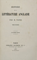 HISTOIRE DE LA LITTÃ‰RATURE ANGLAISE.