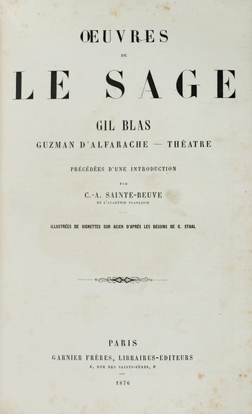 Å’UVRES DE LE SAGE.