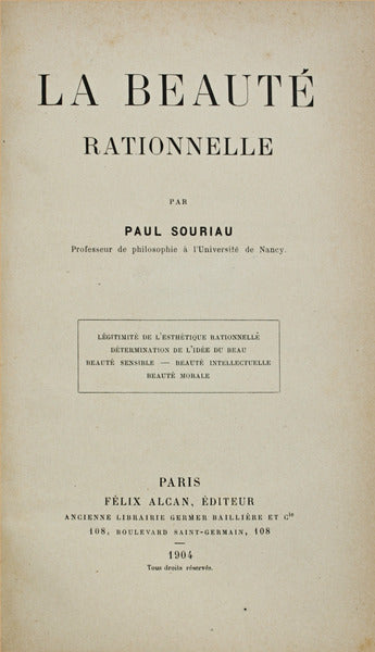 LA BEAUTÃ‰ RATIONNELLE.