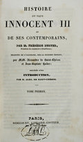 HISTOIRE DU PAPE INNOCENT III ET DE SES CONTEMPORAINS.