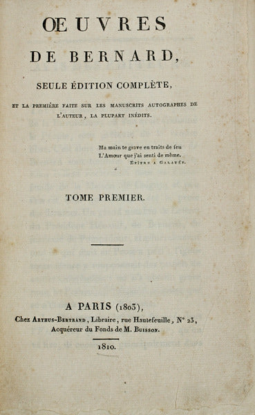 OEUVRES DE BERNARD.