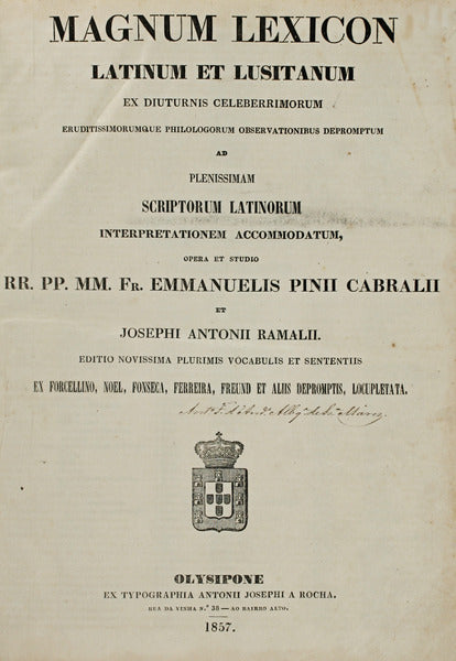 MAGNUM LEXICON LATINUM ET LUSITANUM.