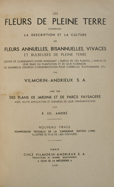 LES FLEURS DE PLEINE TERRE.