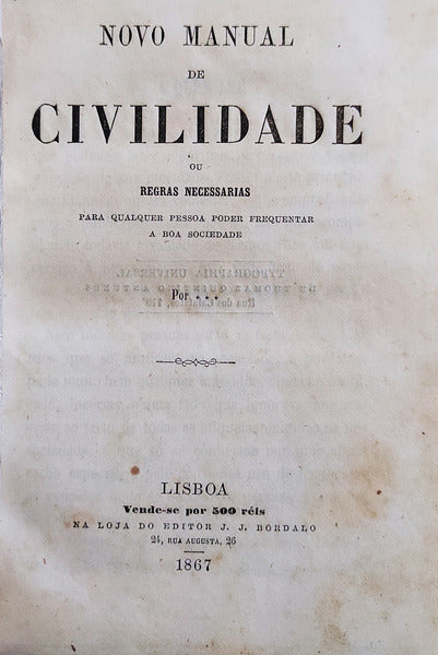 NOVO MANUAL DE CIVILIDADE.