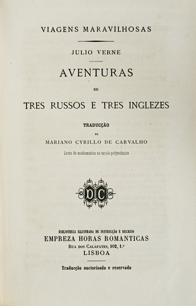 AVENTURAS DE TRES RUSSOS E TRES INGLEZES.