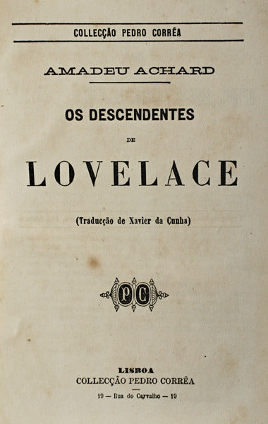 OS DESCENDENTES DE LOVELACE.