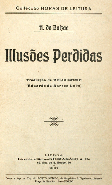 ILUSÃ•ES PERDIDAS. [2 VOLS.]