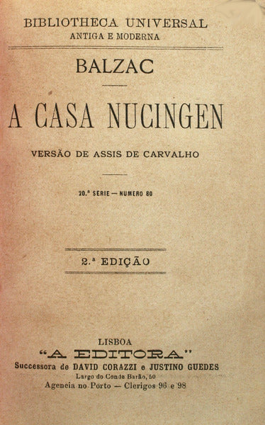A CASA NUCINGEN. [3 OBRAS]