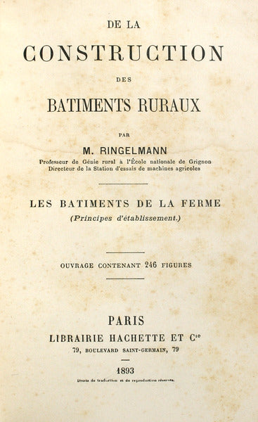 DE LA CONSTRUCTION DES BATIMENTS RURAUX.