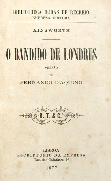 O BANDIDO DE LONDRES.