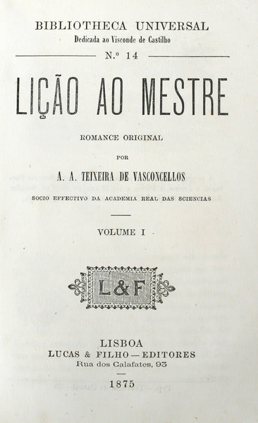 LIÃ‡ÃƒO AO MESTRE [VOL. I e II].
