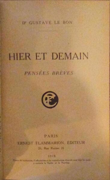 HIER ET DEMAIN.