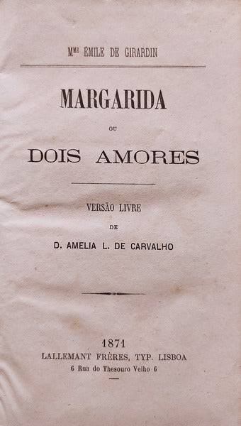 MARGARIDA OU DOIS AMORES.