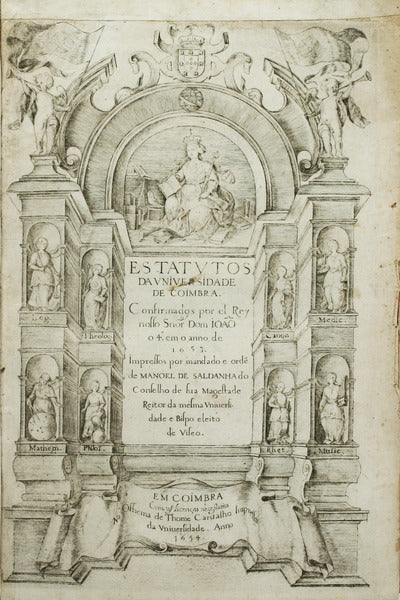 ESTATVTOS DA VNIVERSIDADE DE COIMBRA. [1653]