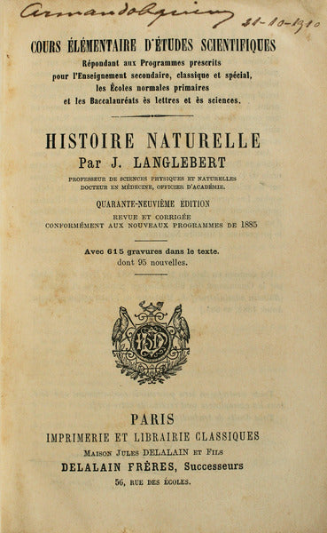 HISTOIRE NATURELLE.