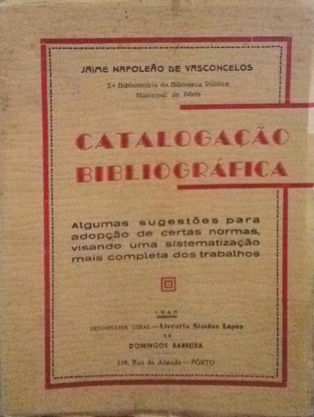 CATALOGAÃ‡ÃƒO BIBLIOGRÃFICA.