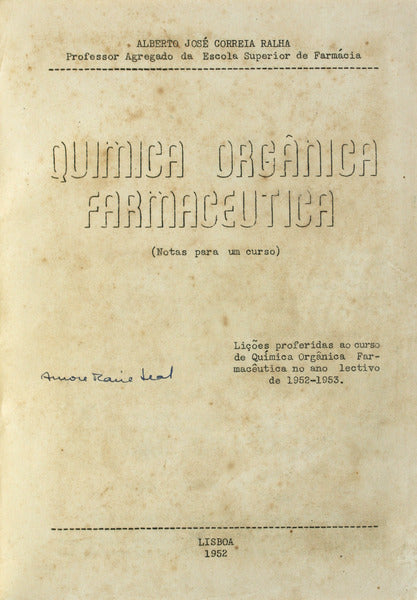QUIMICA ORGÃ‚NICA FARMACEUTICA.