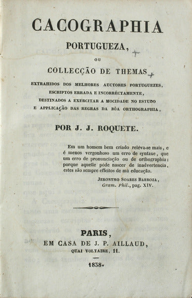 CACOGRAPHIA PORTUGUEZA,