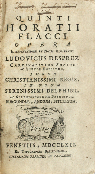 QUINTI HORATII FLACCI OPERA.