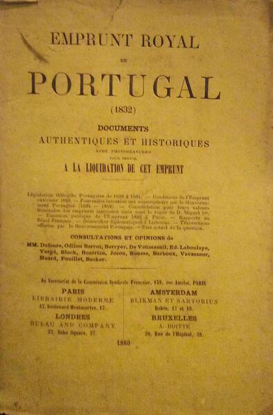 EMPRUNT ROYAL DE PORTUGAL (1832).
