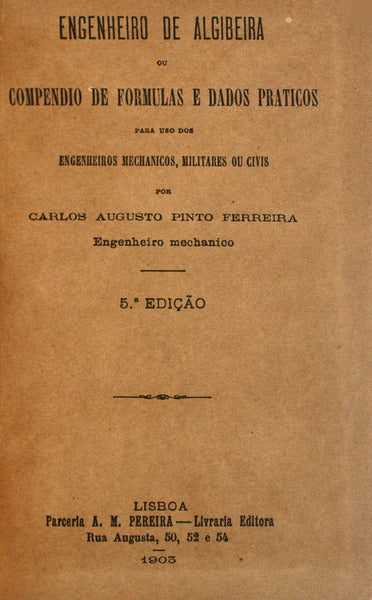 ENGENHEIRO DE ALGIBEIRA. [5.Âª EDIÃ‡ÃƒO]
