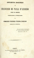 APONTAMENTOS BIOGRAPHICOS DE FRANCISCO DE PAULA D'AZEREDO, CONDE DE SAMODÃƒES.