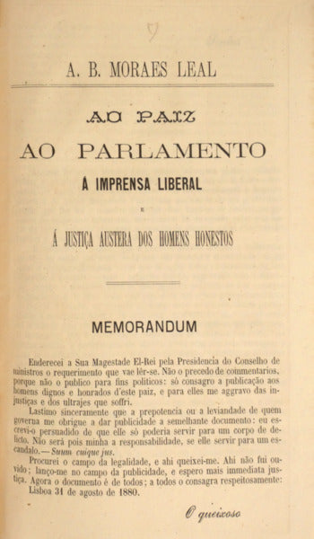 REPLICA A UM FOLHETO RECENTEMENTE PUBLICADO COM O TITULO DE CARTA DO GENERAL AUGUSTO XAVIER PALMEIRIM. [10 OBRAS]