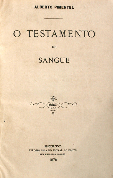 O TESTAMENTO DE SANGUE.