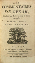 LES COMMENTAIRES DE CÃ‰SAR. [2 VOLS.]