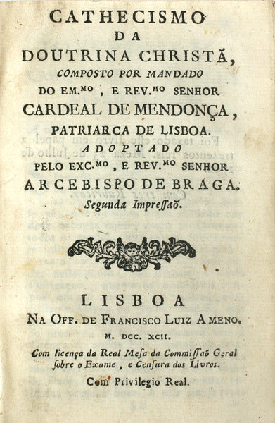 CATHECISMO DA DOUTRINA CHRISTÃƒ.