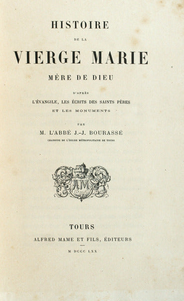 HISTOIRE DE LA VIERGE MARIE, MÃˆRE DE DIEU.