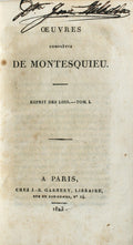 OEUVRES COMPLÃˆTES DE MONTESQUIEU.