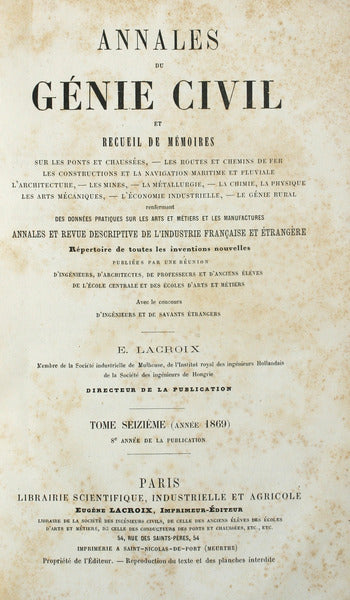 ANNALES DU GÃ‰NIE CIVIL. [VOLUME 16]