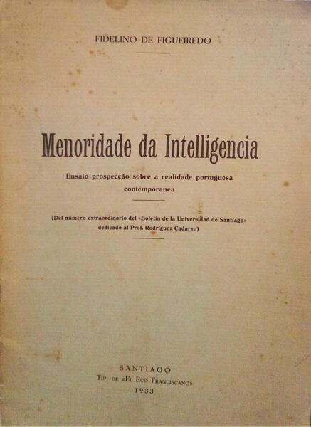 MENORIDADE DA INTELLIGENCIA.
