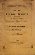 TESTAMENT DE M. LE MARQUIS DE VILLETTE.