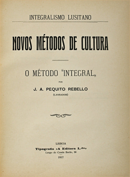 NOVOS MÃ‰TODOS DE CULTURA.