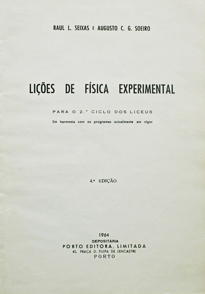 LIÃ‡Ã•ES DE FÃSICA EXPERIMENTAL. [2 Vols.]
