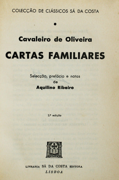 CARTAS FAMILIARES. [3.Âª EDIÃ‡ÃƒO]