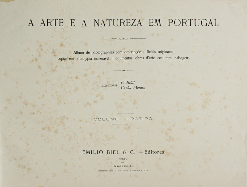 ARTE (A) E A NATUREZA EM PORTUGAL. [3Âº VOL.]