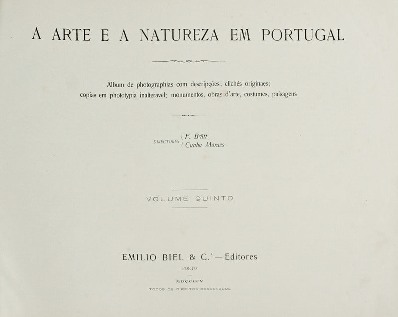 ARTE (A) E A NATUREZA EM PORTUGAL. [5Âº VOL.]