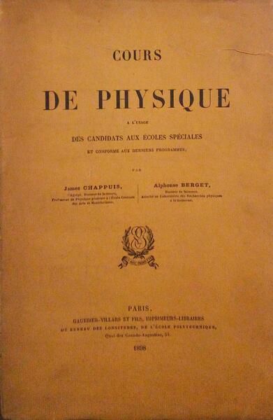 COURS DE PHYSIQUE.