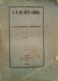 A. B. DA COSTA CABRAL. APONTAMENTOS HISTORICOS. [VOLUME II]