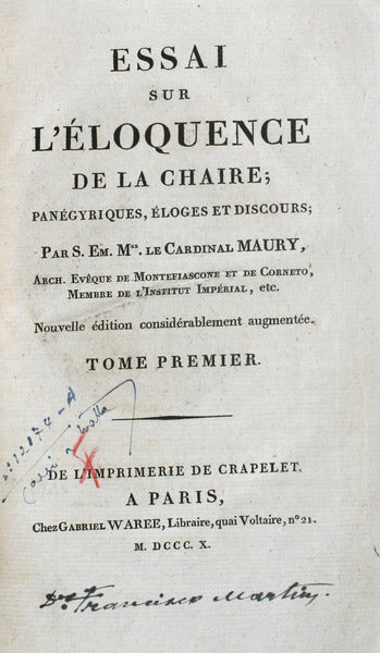 ESSAI SUR L'Ã‰LOQUENCE DE LA CHAIRE.