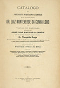CATALOGO DA LIVRARIA QUE FOI DO DR. LUIZ MONTEVERDE DA CUNHA LOBO.
