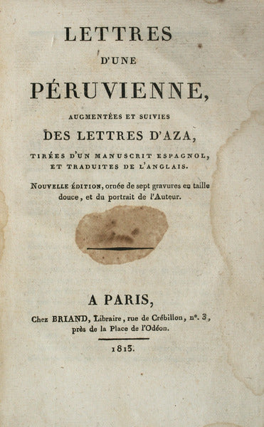 LETTRES D'UNE PÃ‰RUVIENNE,