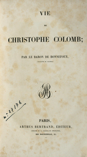 VIE DE CHRISTOPHE COLOMB.