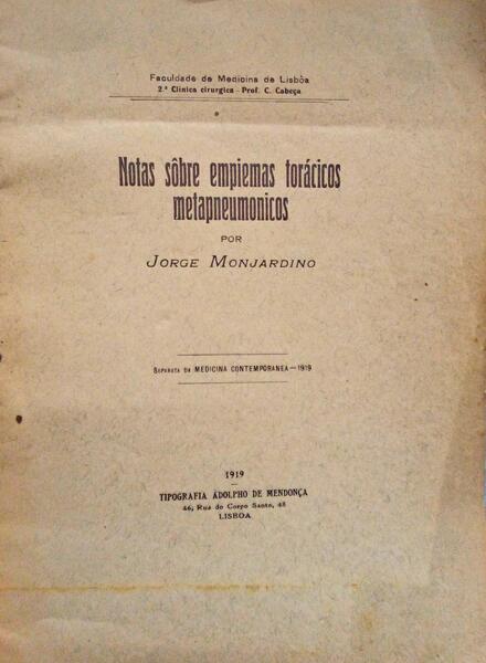NOTAS SÃ”BRE EMPIEMAS TORÃCICOS METAPNEUMONICOS.
