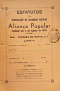 ESTATUTOS DA ASSOCIAÃ‡ÃƒO DE SOCORROS MUTUOS, ALIANÃ‡A POPULAR.