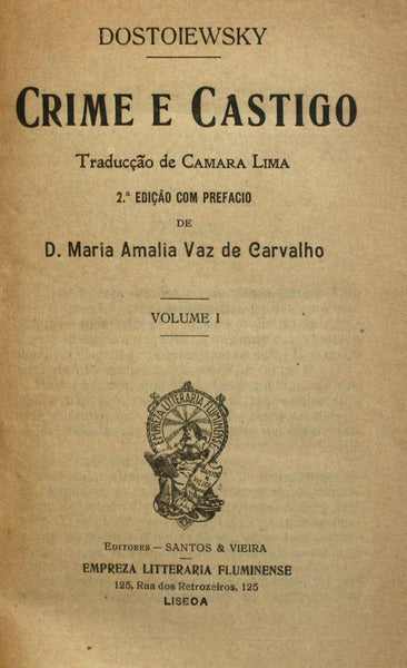 CRIME E CASTIGO. [ED. 191-]